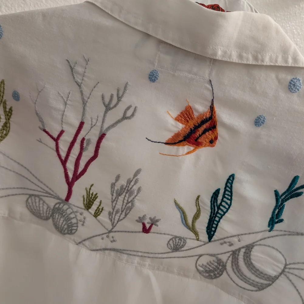 Beautiful Johnny Was Blouse with Embroidery Size XS. Just Dry Cleaned - Picture 2 of 10